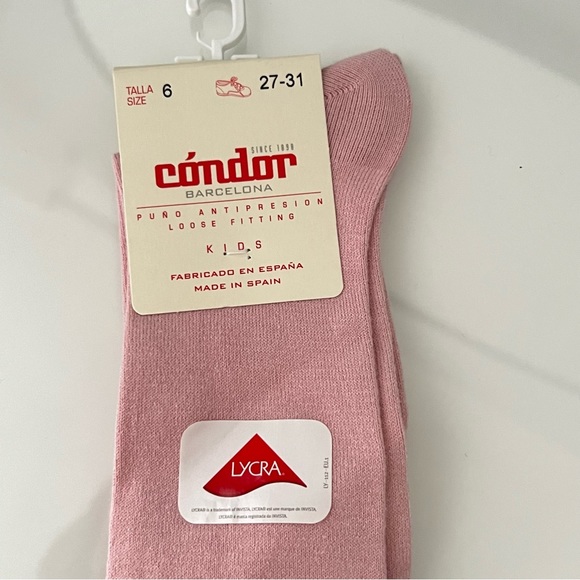 🆕Condor Knee-High Socks with Small Colored Pompoms - Pink Size6 - Picture 3 of 5